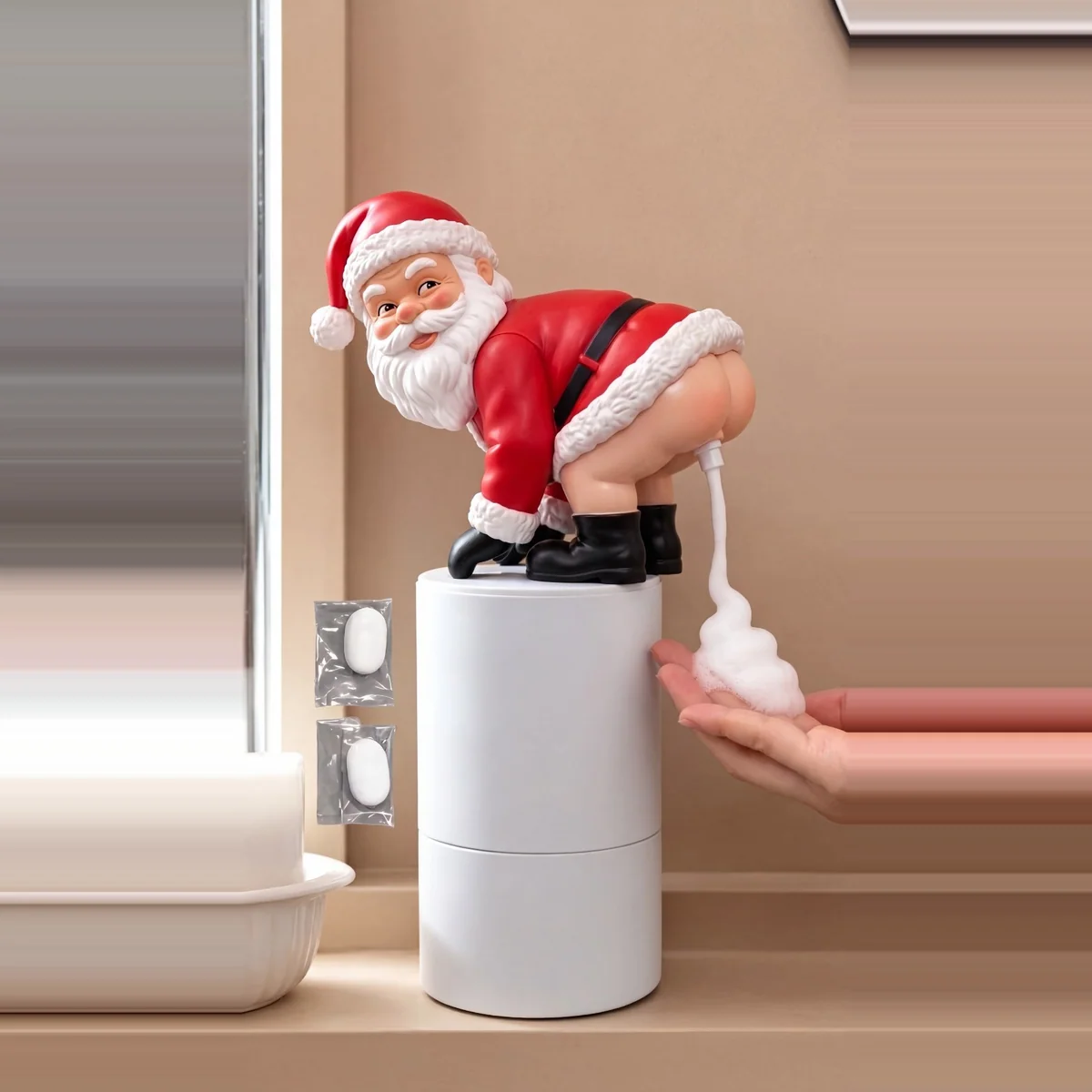 Santa style Foamy Buddy soap dispenser